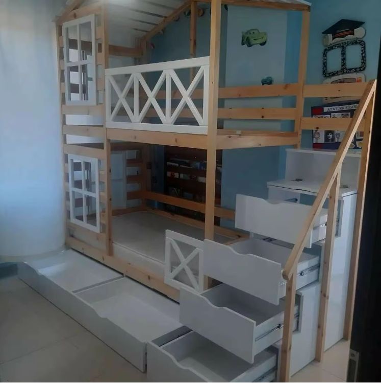 Bedroom furniture wood kids bunk bed furniture children wooden baby bunk bed for kids