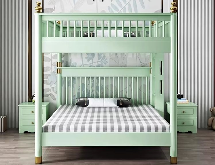 Factory Direct High Quality Eco-Friendly Safe Non-toxic Bunk Bed Kids New Bunk Bed With Large Storage