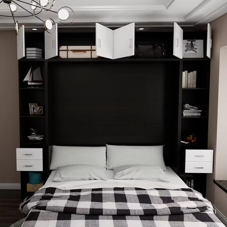 Factory wholesale multifunctional 1.8m invisible murphy beds accessories large folding bed sofa wall bed