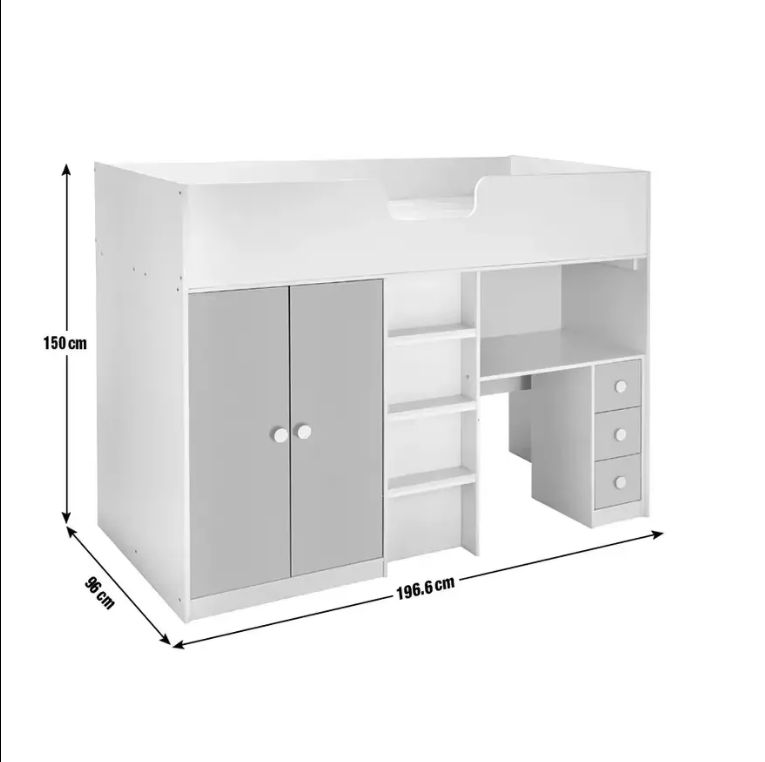 High Sleeper MDF Wood Bed Frame Premium Quality Wooden Beds