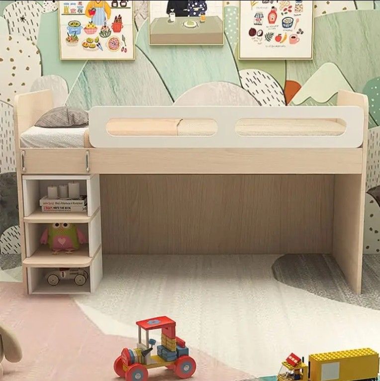 Popular Selling Nordic High-Sleeper bunk bed with Ladder Corner desk and Drawer Storage Children bedroom furniture