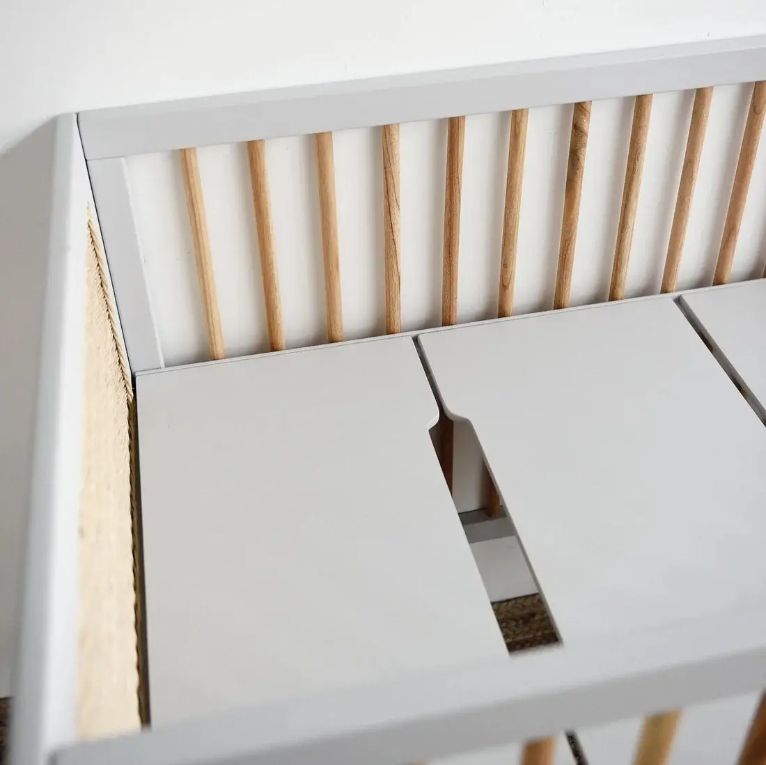 Natural Oak WoodConvertible Baby Crib for Newborn to Toddler Durable and Eco-Friendly Baby Bed
