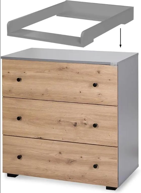 Modern Natural Oak Solid Wood Convertible Baby Crib for Bedroom School