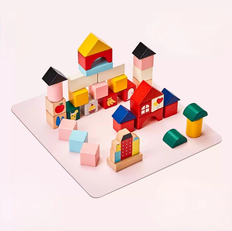 Large Particle Solid Wood Construction Toy for Boys Girls Aged 1-2 3-6 Early Education Puzzle Assembly Puzzle Box Packaging Kids