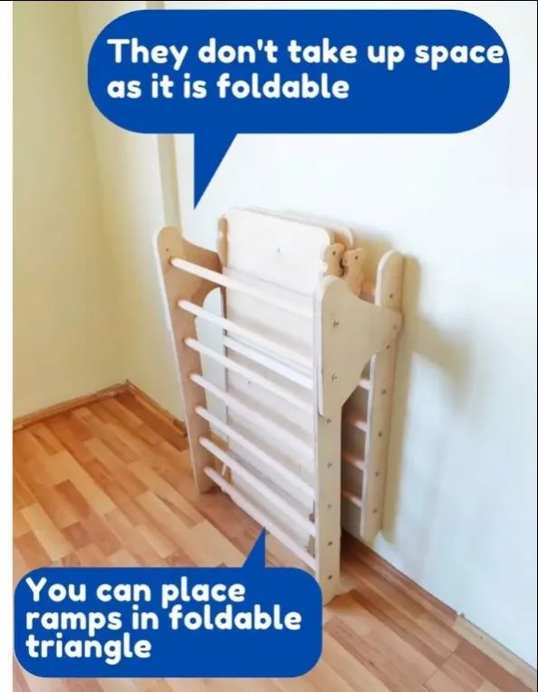 Factory Cost Montessori Wooden Climbing Frame Transformable Triangle Ramp Arch Pickler Foldable and Versatile Toy for Children