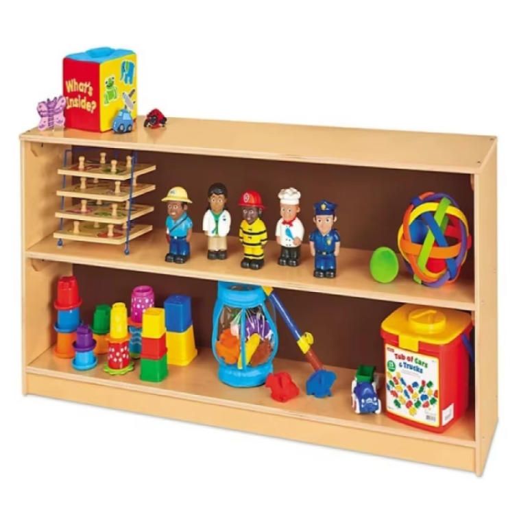 Hot Sale Classic Birch Preschool Storage Unit Modern Home Furniture Bookcases for Home Office Kid's Toy Car Garage
