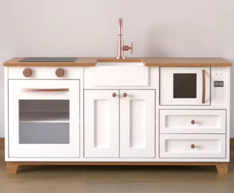 Children's Wood Play Cooking Set Simulation Kitchen Toys for Role Playing