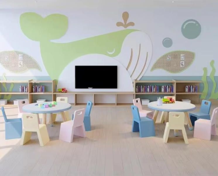 Children's Study Table and Chair Set for Kindergarten - Cute and Thickened Baby Reading Desk