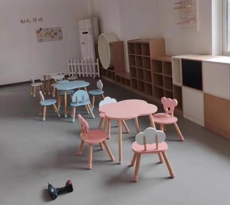 Nordic Style Wooden Table and Chair Set for Kids - Ideal for Reading, Dining, and Preschool Activities