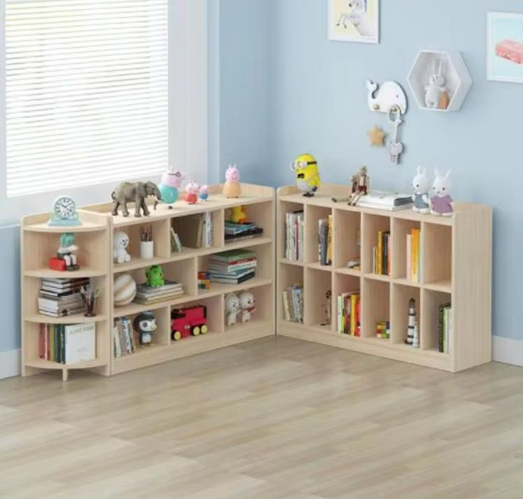 Kindergarten Storage Cabinet for Toys and Teaching Aids, Children's Bookshelf, Backpack Area, Picture Book Shelf