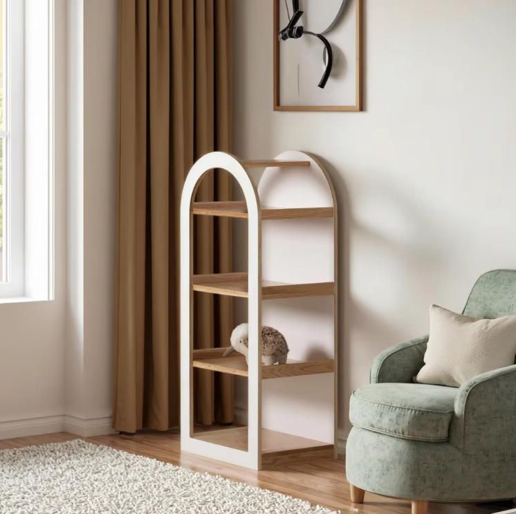 Woodcraft Arched Storage Shelf for Kids Home Decor for Living Room and Bedroom