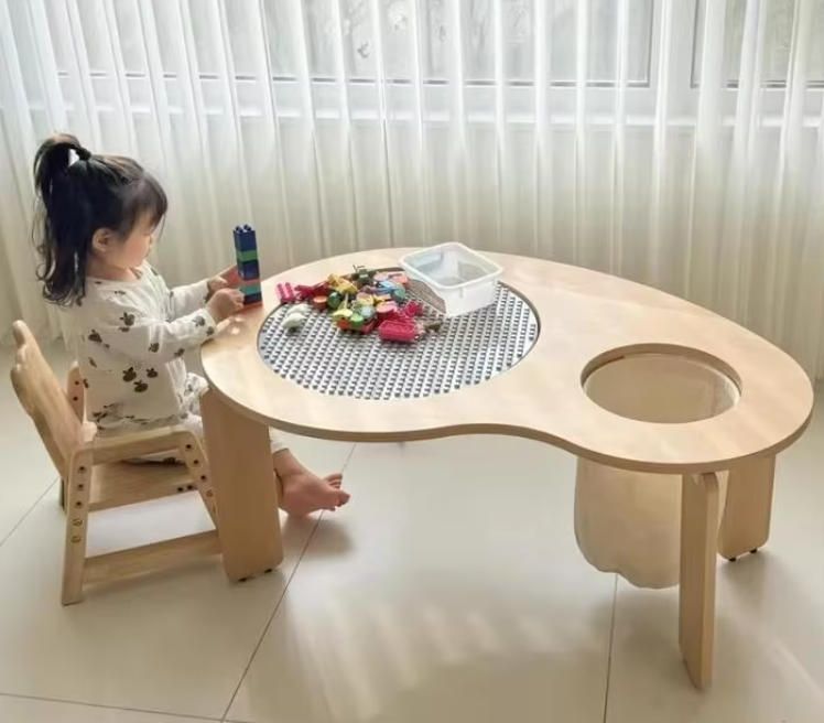 Multifunctional Building Block Table for Kids, Educational Game Table, Puzzle Toy Table