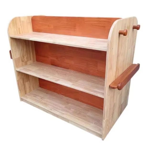 Montessori Children's Bookshelf Wooden Storage Cabinet for Kids Kindergarten Toy Organizer Woodcrafts Product