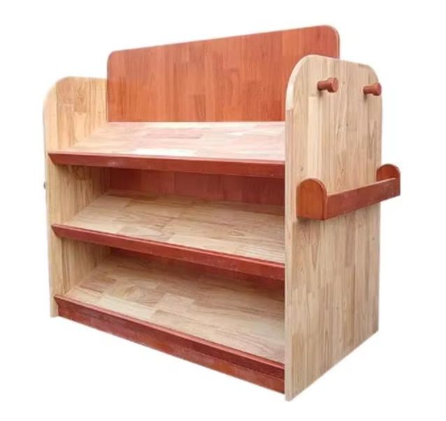Montessori Children's Bookshelf Wooden Storage Cabinet for Kids Kindergarten Toy Organizer Woodcrafts Product