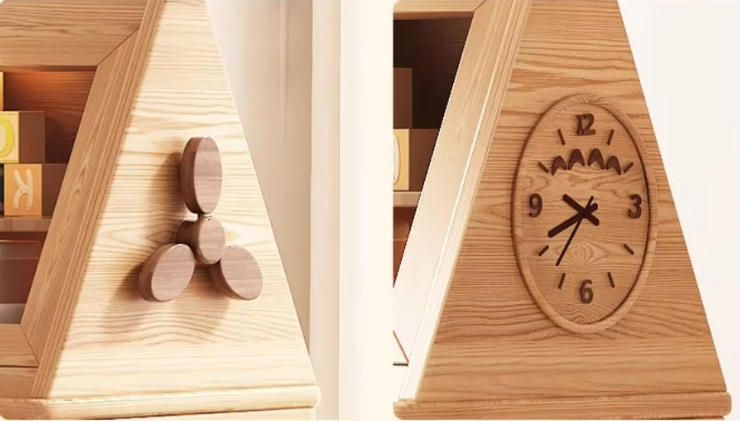 Handmade Wooden Rotating Bookshelf for Displaying Collectibles and Books