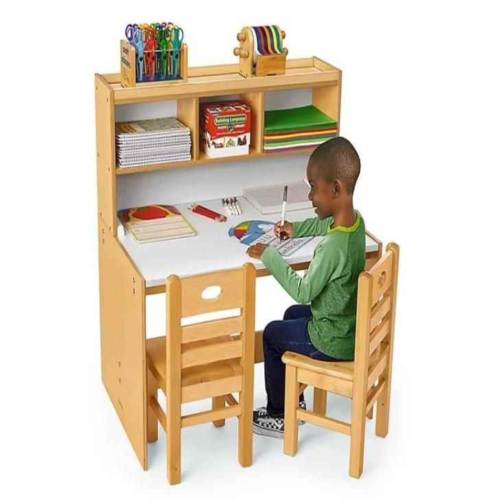 Wholesale Modern Classic Birch Writing Center Set for Kids Hot Selling Lakeshore Furniture for School and Hospital Use