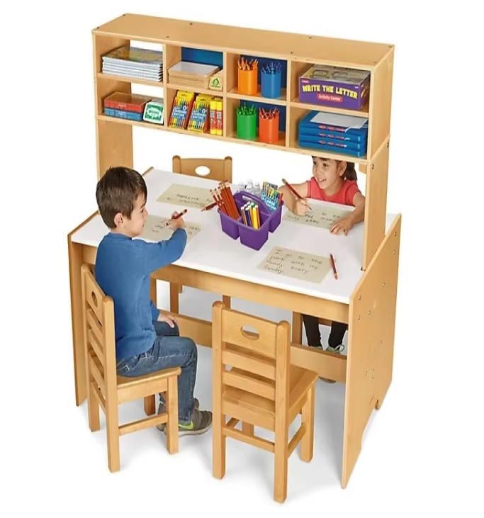 Wholesale Modern Classic Birch Writing Center Set for Kids Hot Selling Lakeshore Furniture for School and Hospital Use
