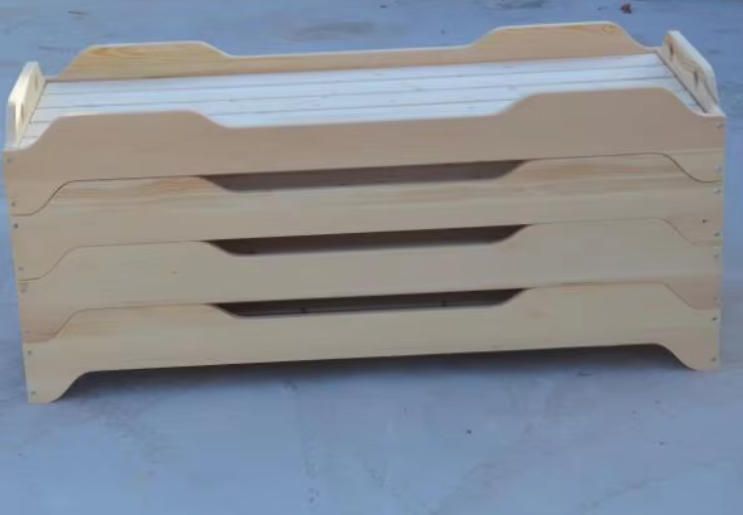Stackable Wooden Nap Bed for Kindergarten and Early Education for Farmhouse or Apartment Use