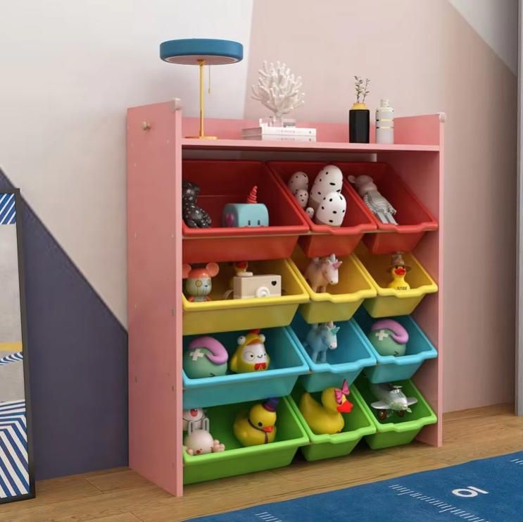 Children's Toy Storage Rack Floor Kindergarten Classification Storage Shelf Multi-layer Baby Bookshelf Toy Finishing Bin Cabinet