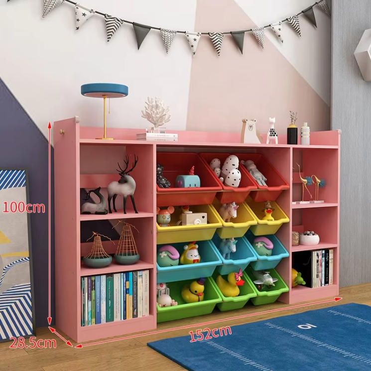 Children's Toy Storage Rack Floor Kindergarten Classification Storage Shelf Multi-layer Baby Bookshelf Toy Finishing Bin Cabinet