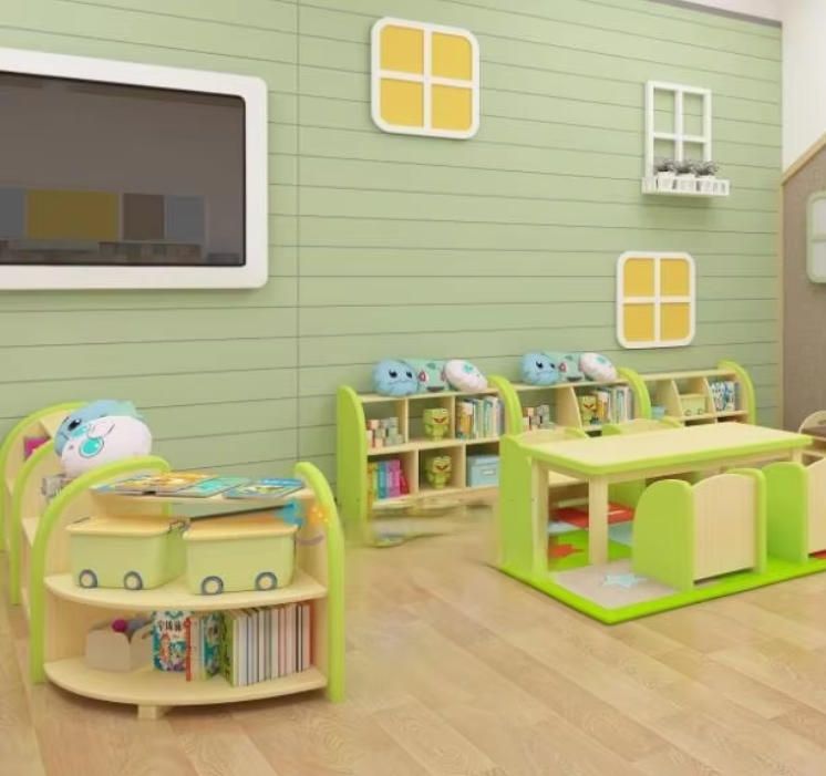 Modern Design Educational Baby Furniture Kids Table Chair Sofa Toy Storage Cabinet for Home Hotel Supermarket Park Bathroom Use