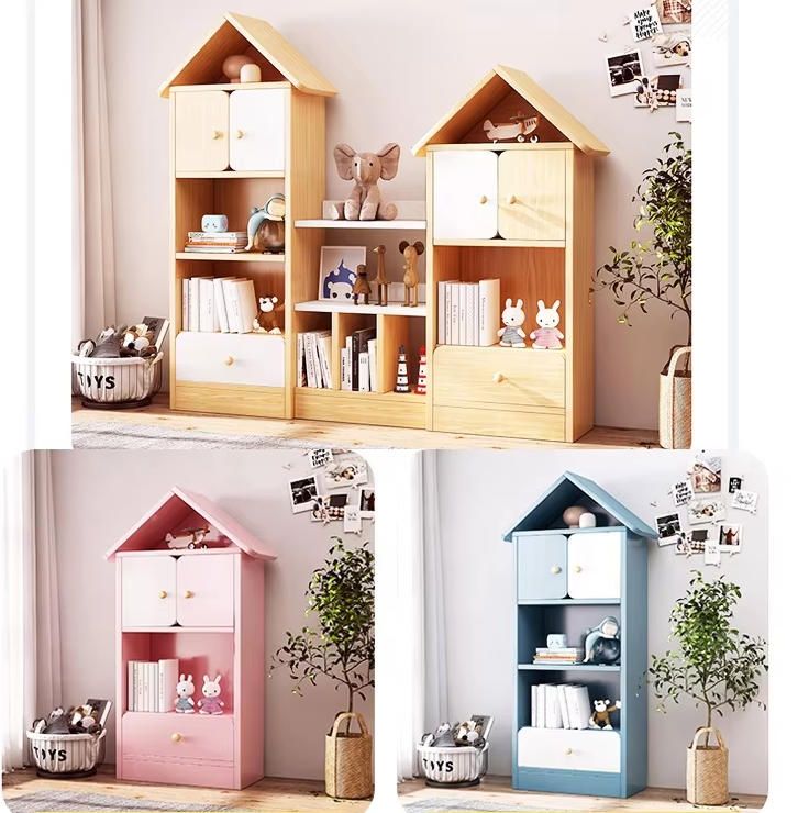 Children Bookshelf Simple Floor Household Living Room Bedroom Toy Storage Rack Multi-layer Space-saving Small Bookcase