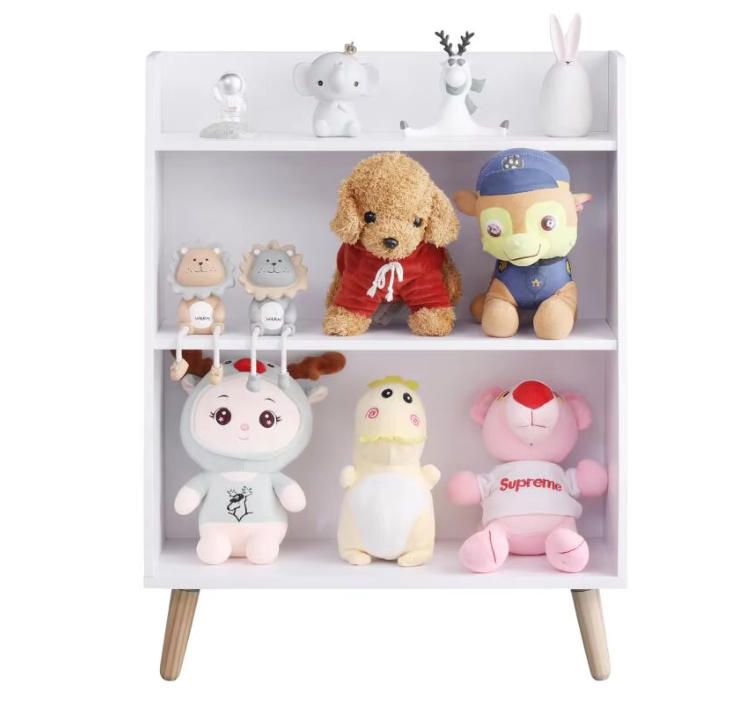 Simple Modern Children's Bookshelf Wooden Floor Rack for Bedroom Living Room Dining School Supermarket Gym Use