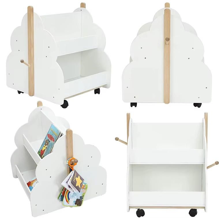 Children's Bookcase and Toy Storage Multi-functional White