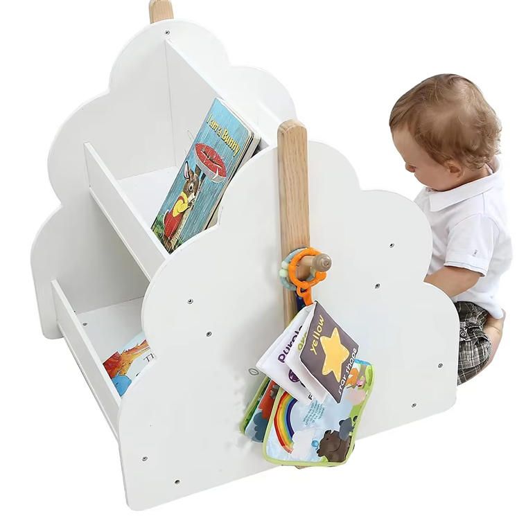 Children's Bookcase and Toy Storage Multi-functional White