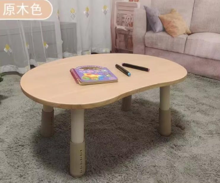 Modern Design Solid Wood Peanut Table Chair Set for Kids for Bedroom Workshop Hospital Hotel Supermarket-Kindergarten Furniture