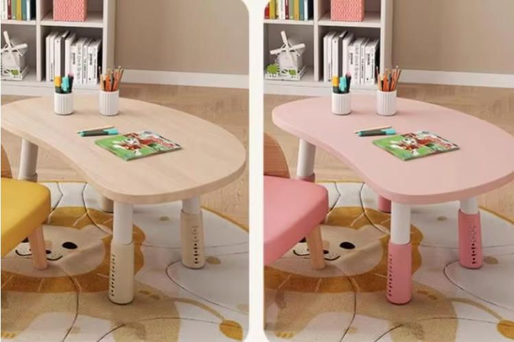 Modern Design Solid Wood Peanut Table Chair Set for Kids for Bedroom Workshop Hospital Hotel Supermarket-Kindergarten Furniture