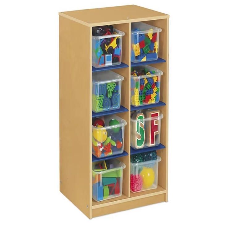 Classic Birch 8-Cubby Storage Unit Kids Wood Storage Cabinet for Daycare Preschool Modern Furniture for School Bedroom LakeShore