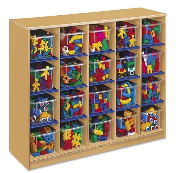 Classic Birch 8-Cubby Storage Unit Kids Wood Storage Cabinet for Daycare Preschool Modern Furniture for School Bedroom LakeShore