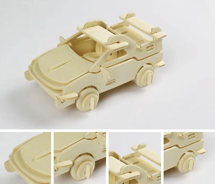 Handcrafted 3D Puzzle Wooden Toy Model DIY Educational Ornament for Kids