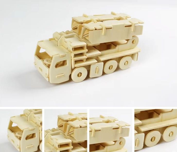 Handcrafted 3D Puzzle Wooden Toy Model DIY Educational Ornament for Kids