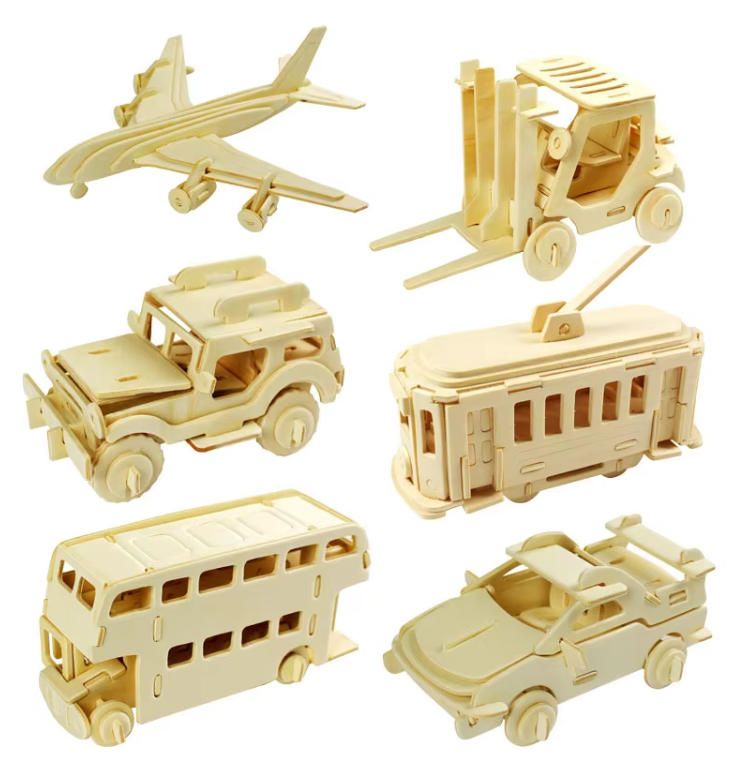 Handcrafted 3D Puzzle Wooden Toy Model DIY Educational Ornament for Kids