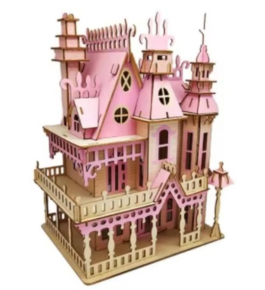 Kids Educational DIY Miniature Wooden Furniture Puzzle Model