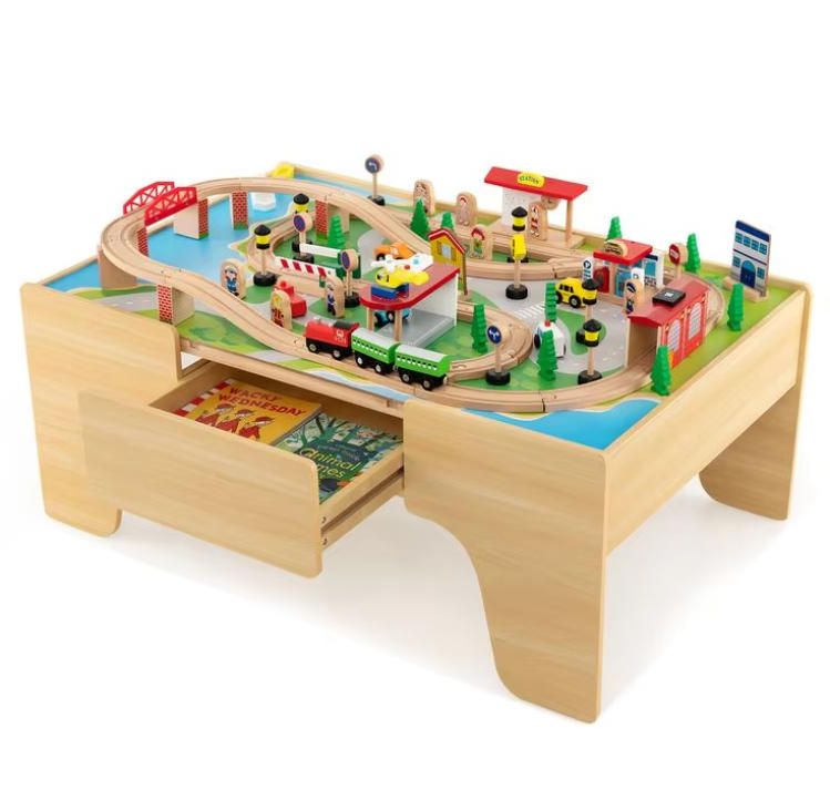 High Quality Custom Mass-Production Modern Design Wooden Game Table for Kids for School Park Gym Babies