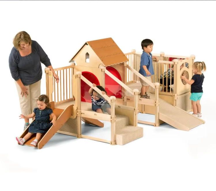 Customizable Eco-Friendly Indoor Playground Equipment Professionally Designed Wooden Play for Children Safe