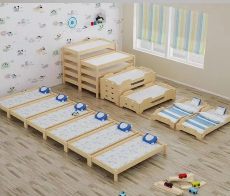 Stackable Multi-Use Wooden Nap Bed for Kids for Bedroom Living Room School Hotel Farmhouse Villa or Apartment