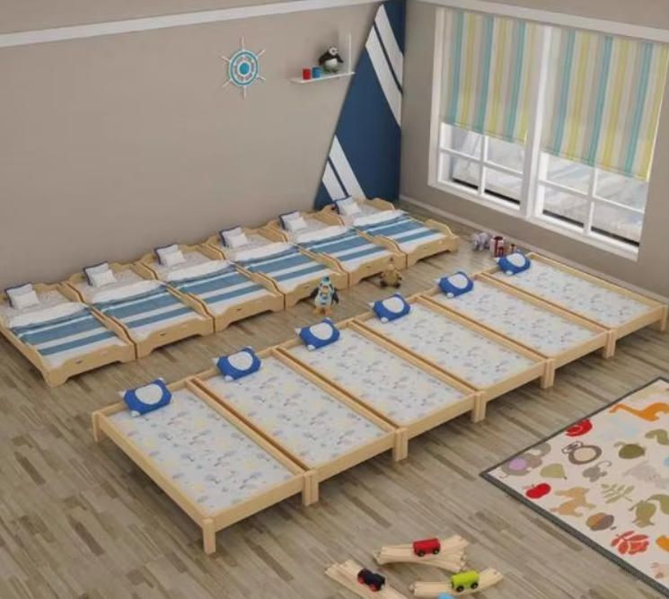 Stackable Multi-Use Wooden Nap Bed for Kids for Bedroom Living Room School Hotel Farmhouse Villa or Apartment