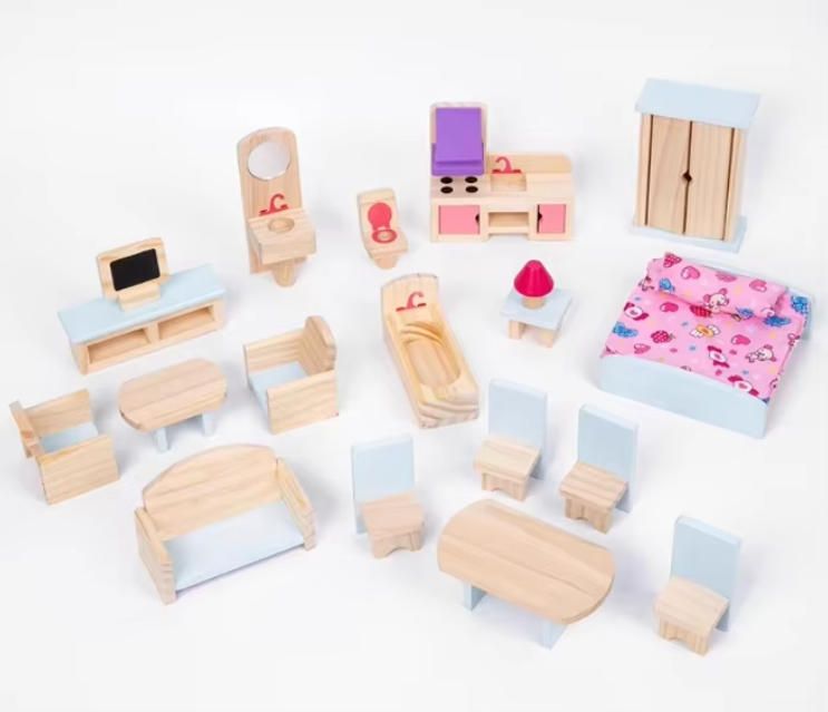 Large Princess Villa Wooden Doll House Simulation Toy for Girls and Boys Birthday Gift