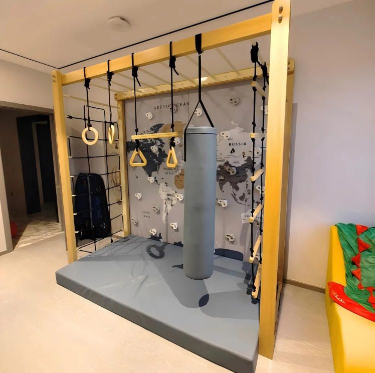 Customizable Multi-Functional Indoor Wooden Climbing Walls Factory Direct Rock Climbing Training Equipment for Children