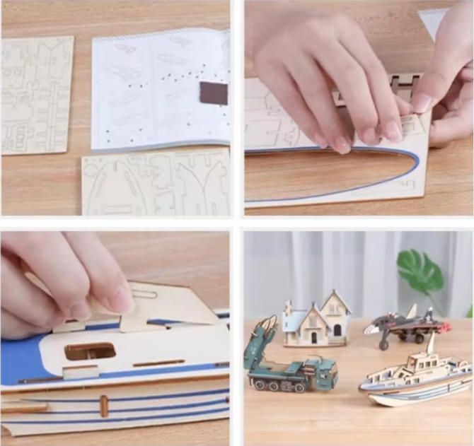 Handmade DIY 3D Assembly Model Wooden Puzzle Educational Truck Toys for Boys by Woodcrafts