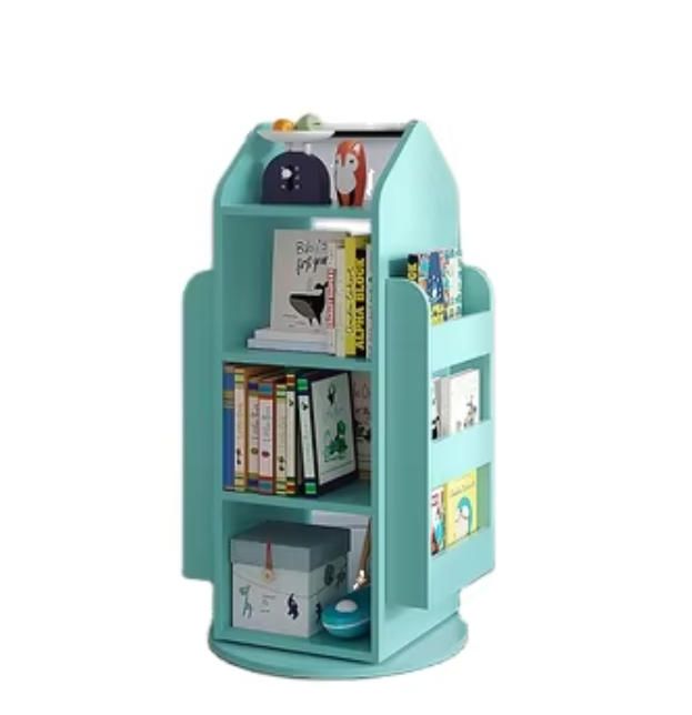 Factory Wholesale Rotatable Bookshelf Kid Portable Children Bookshelf Storage Bookcase Wooden Shelf Storage Racks Kids Bookshelf