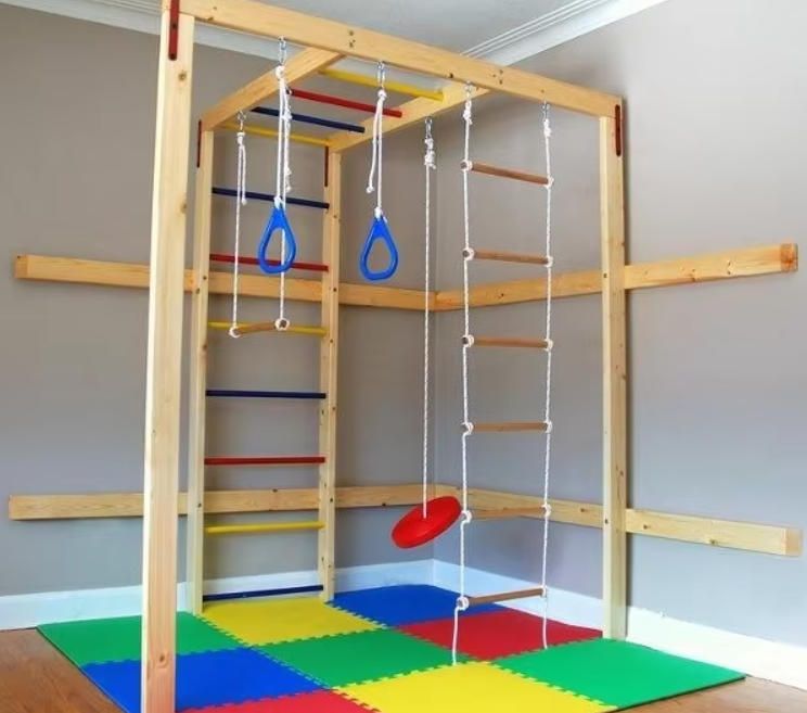 Indoor Customizable Wooden Climbing Frame for Children Factory Production Playground Equipment