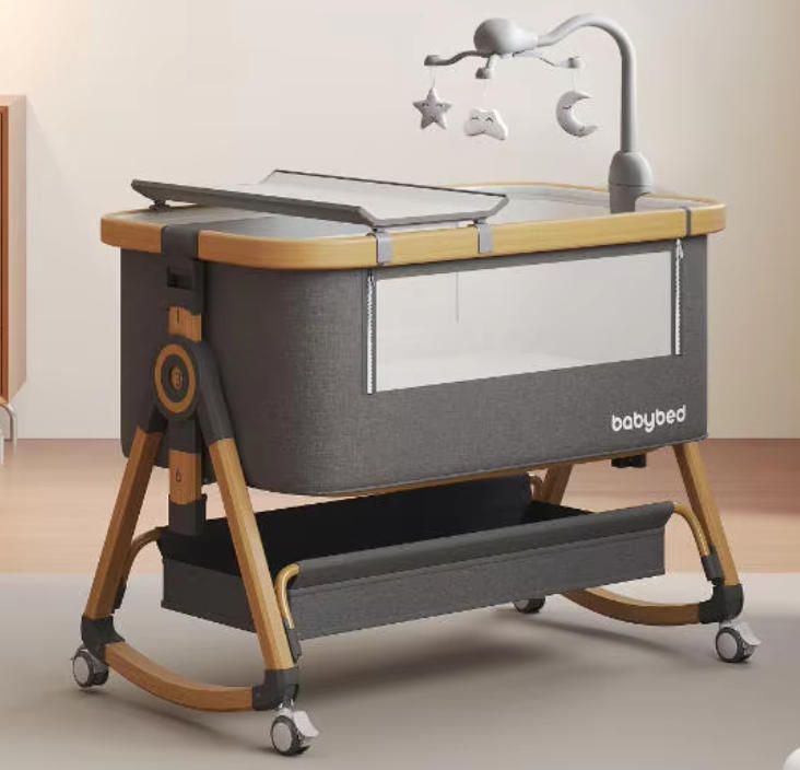 Portable Foldable Aluminum Alloy Baby Crib Multifunctional Large Bed for Newborns for School Use Wholesale