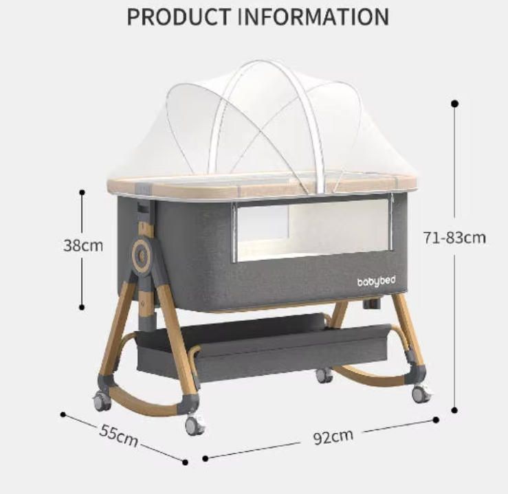Portable Foldable Aluminum Alloy Baby Crib Multifunctional Large Bed for Newborns for School Use Wholesale