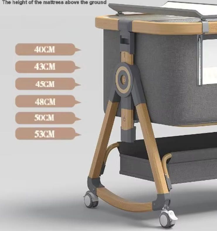 Portable Foldable Aluminum Alloy Baby Crib Multifunctional Large Bed for Newborns for School Use Wholesale