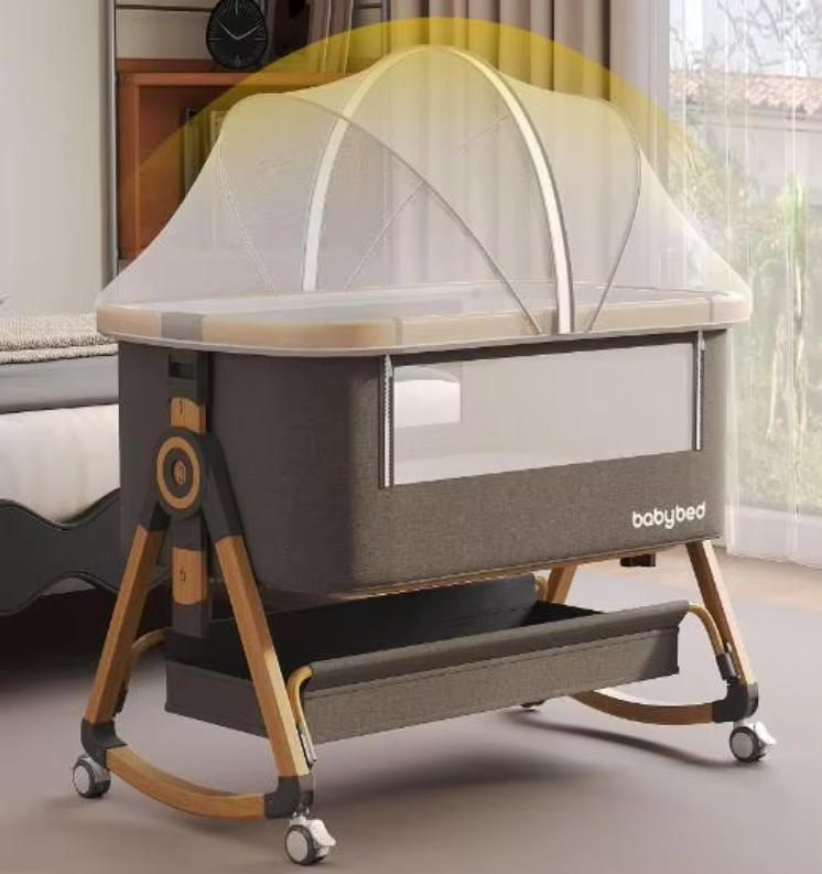 Portable Foldable Aluminum Alloy Baby Crib Multifunctional Large Bed for Newborns for School Use Wholesale